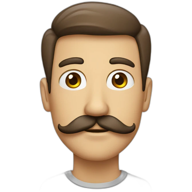 Homme avec une très très petite moustache rectangulaire emoji
