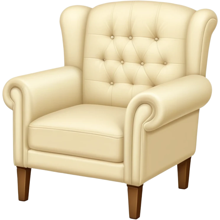 Cream colored chair emoji