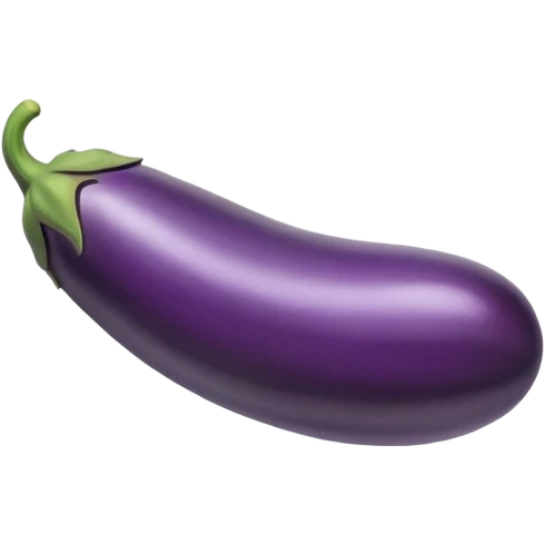 floating eggplant emoji