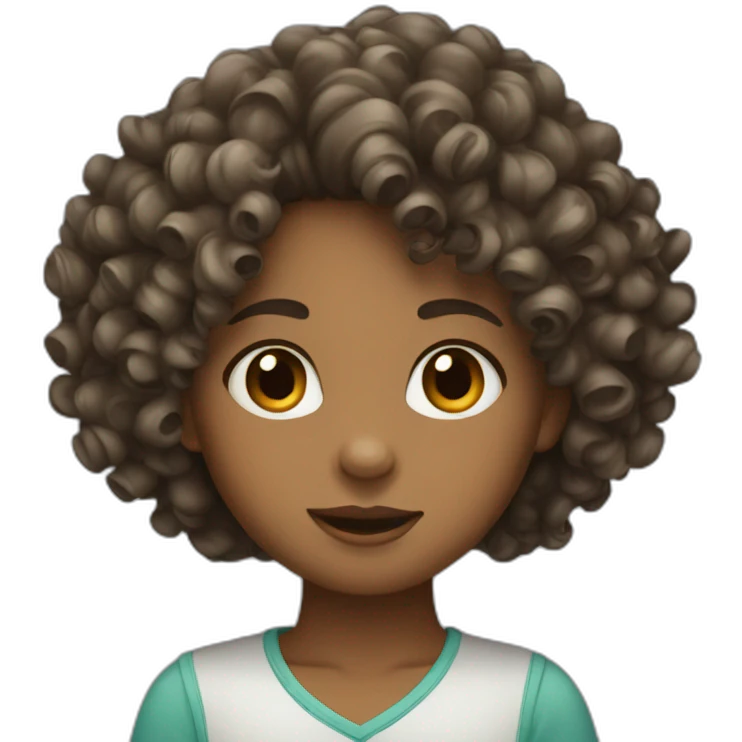 Curly hair girl emoji