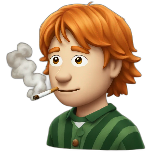 Ron Weasley smoking weed emoji