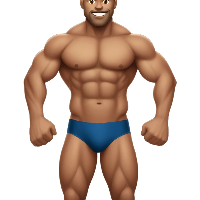 Muscle guy with speedo emoji