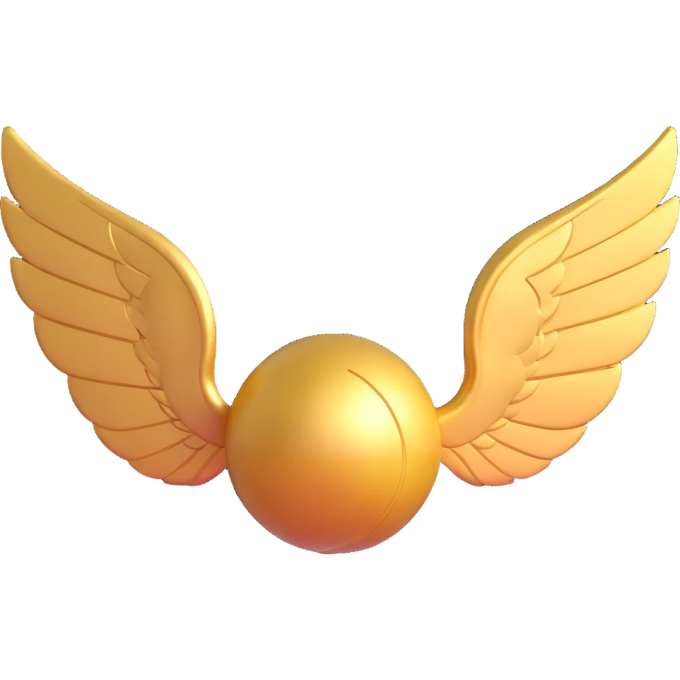 golden snitch with wings emoji
