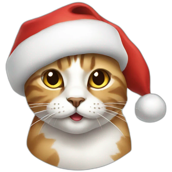 cat santa emoji