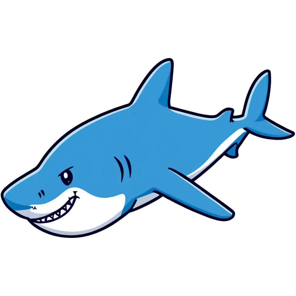 Shark wearing blue Nike shoes emoji