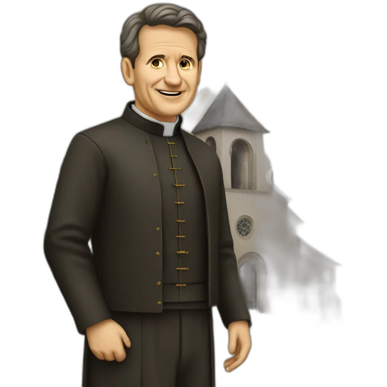 don bosco with a church on his background emoji