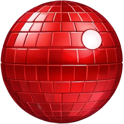 red disco ball emoji
