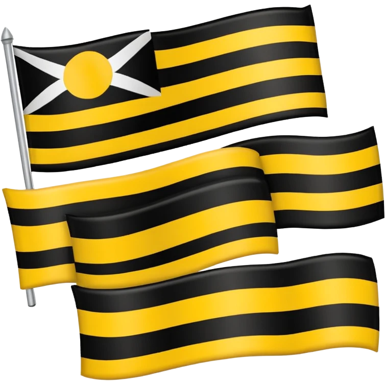 three horizontal stripes: black (top), white (middle), and yellow (bottom) garifuna flag emoji