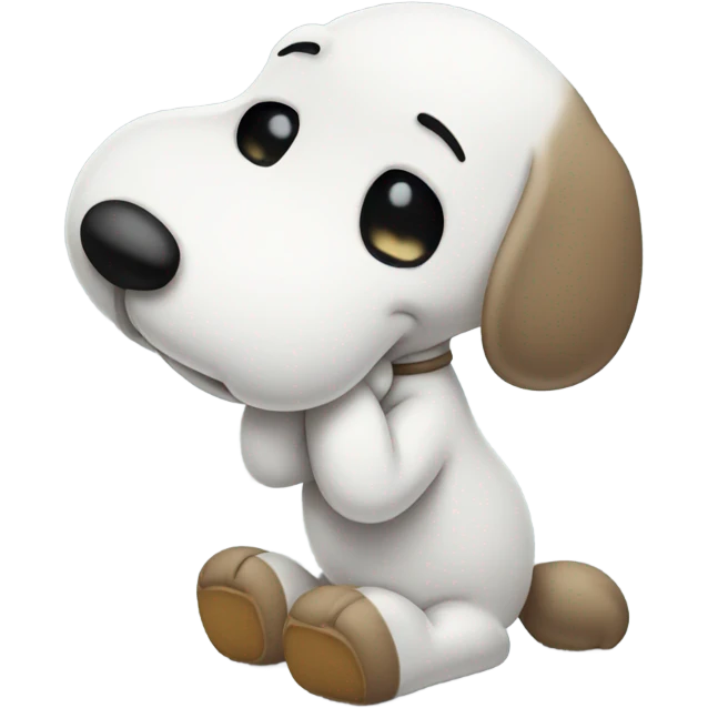 snoopy crying emoji