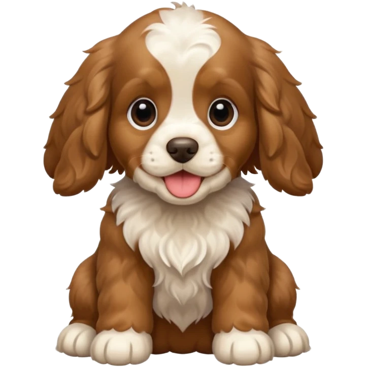 Russian Cocker Spaniel puppy playing emoji