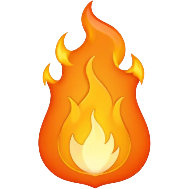Flame flat  emoji