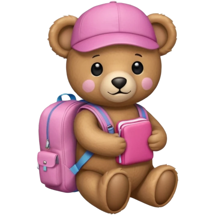  Teddy bear camping pink emoji