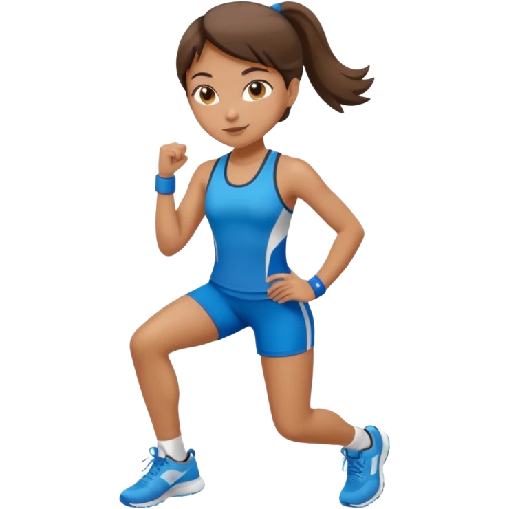 girl on sporty pose emoji