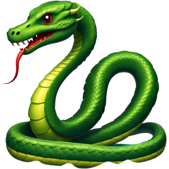 Sea Serpent – Long green snake-like monster rising from water emoji