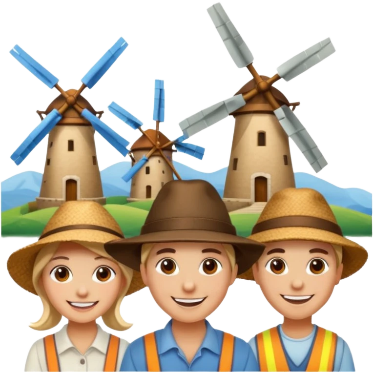  People WEARİNG ÇİFTÇİ HAT with  Windmills emoji