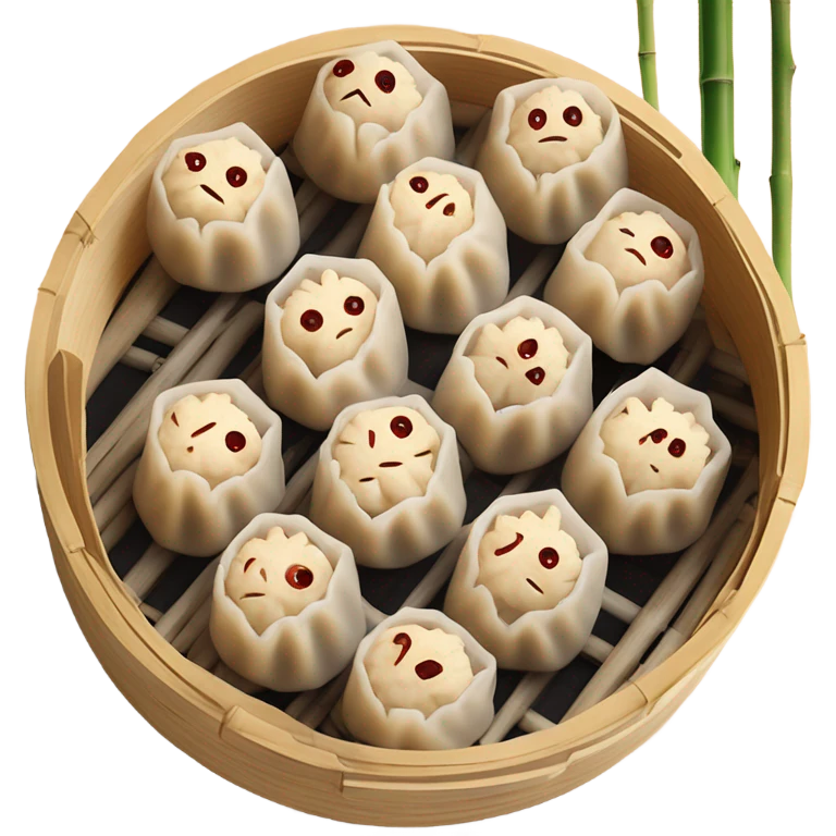 Siu Mai in a steamer emoji