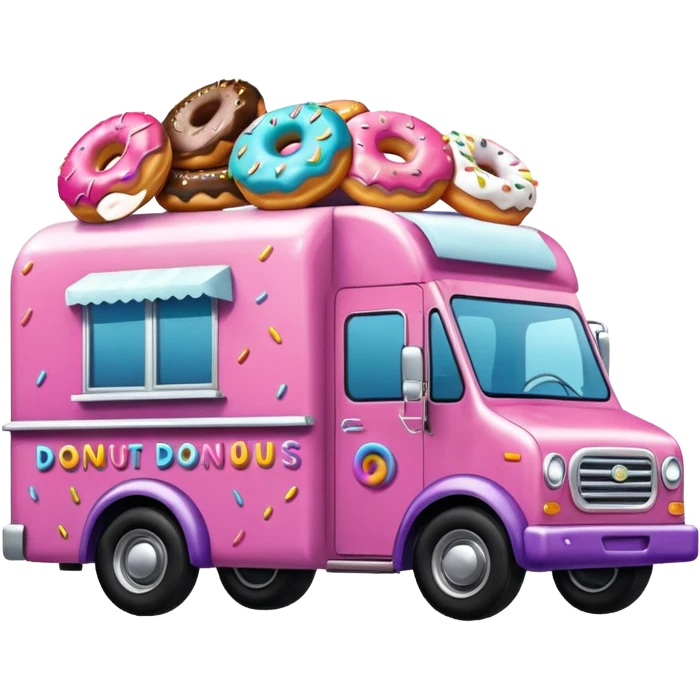 extravagant donut truck emoji