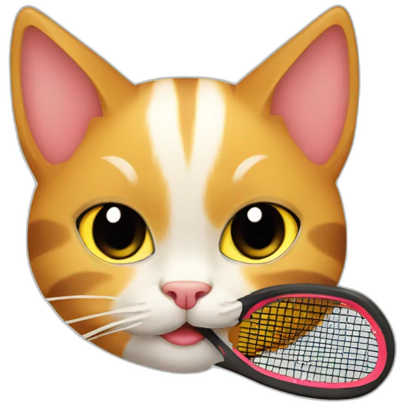 cute cat padel emoji