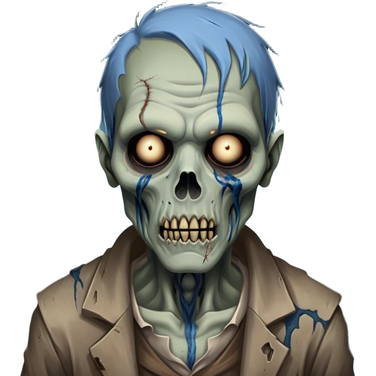 Cinematic Realistic WoW undead friendly zombie Portrait, depicted with decayed yet noble features, his weathered, pallid skin etched with ghostly blue veins and ancient scars. Clad in modest, tattered attire in muted browns and greys that remain consistently rugged, his hollow eyes burn with determined defiance. Rendered with lifelike texture and dramatic natural lighting, high shine, noble and resilient, capturing the stoic spirit of an undead veteran of Azeroth. emoji