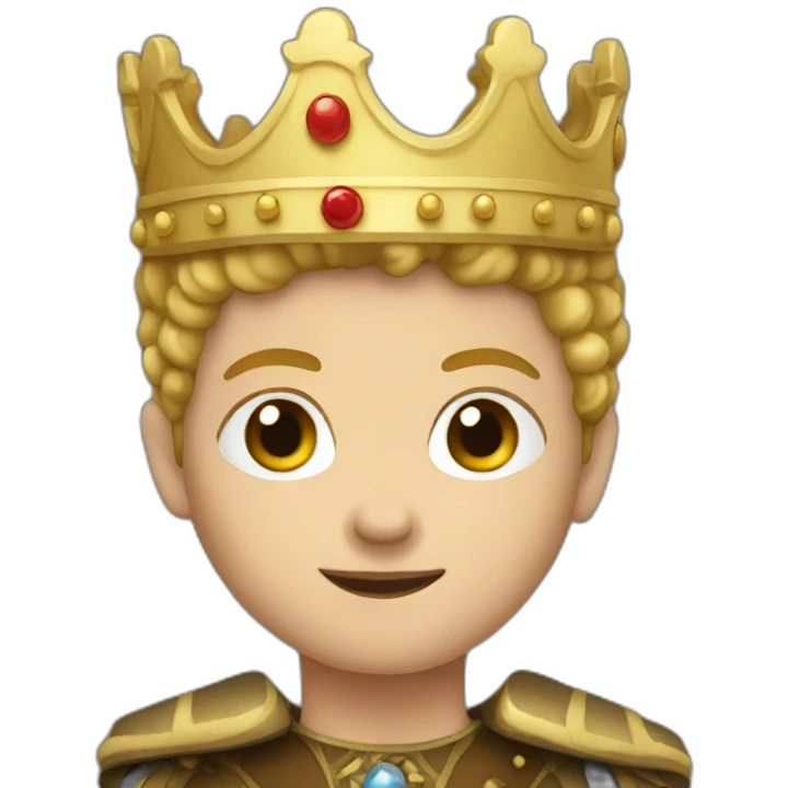 White young king emoji