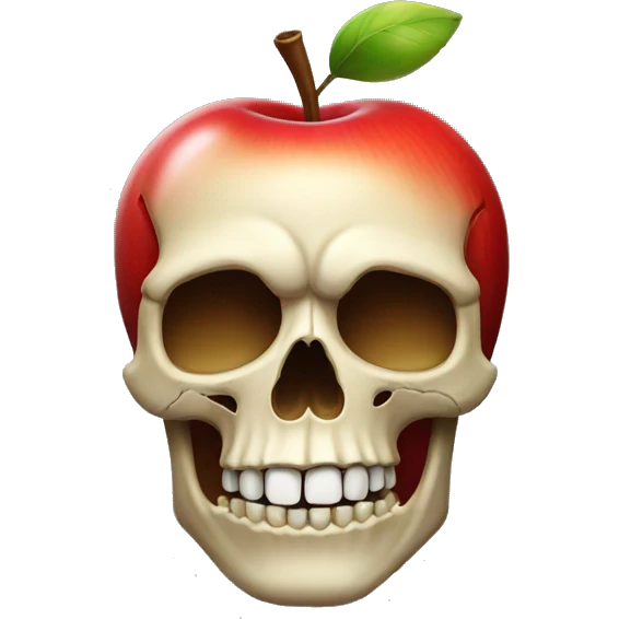 Skull apple emoji