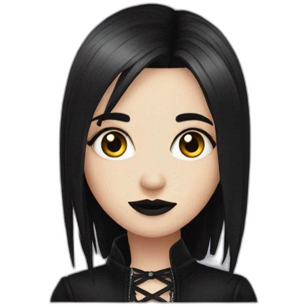 Goth girl emoji