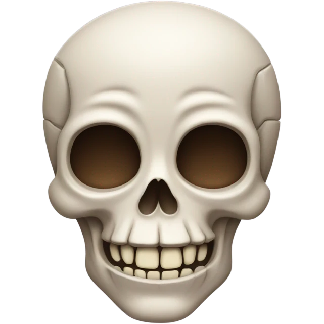 Skull with a smirking smile emoji