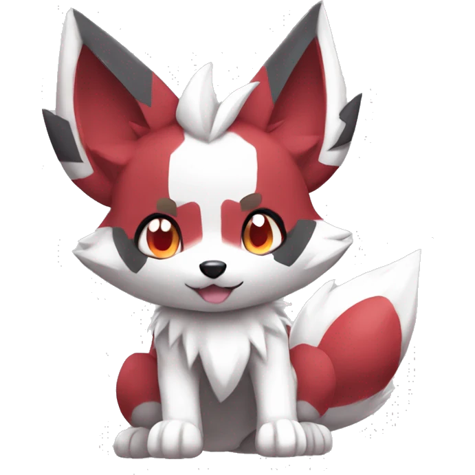 Kawaii Chibi Poochyena-Zangoose-Lycanroc-Pokémon Full Body emoji