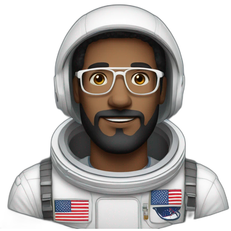 astronaut black-beard caucasian-man white-glasses emoji