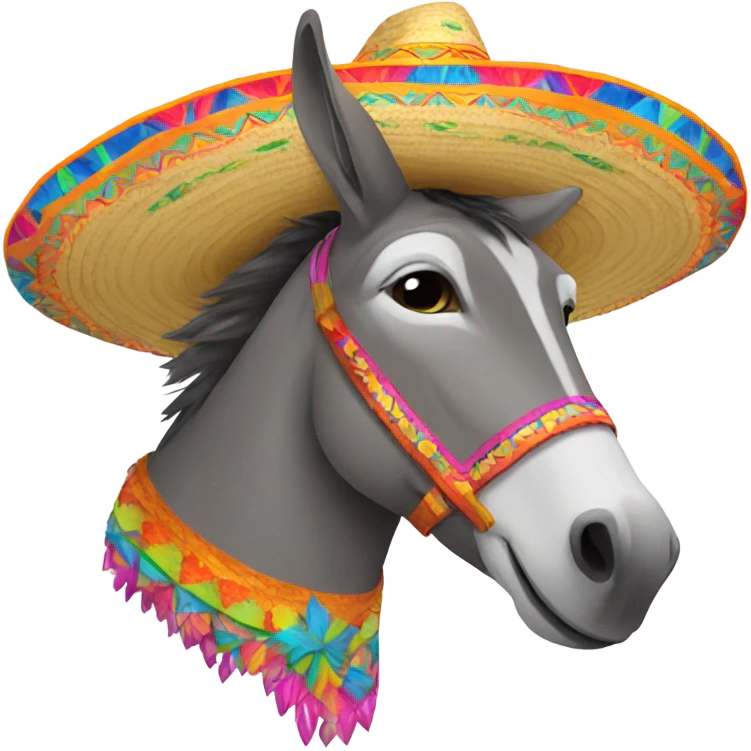 a donkey in a sombrero  emoji