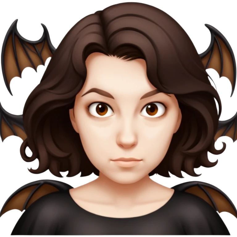 Girl with bat wings emoji