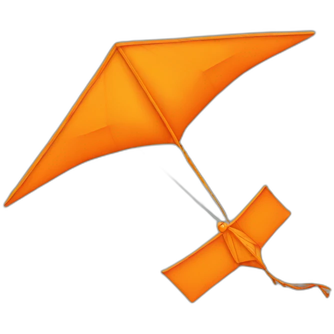 simple orange kite emoji