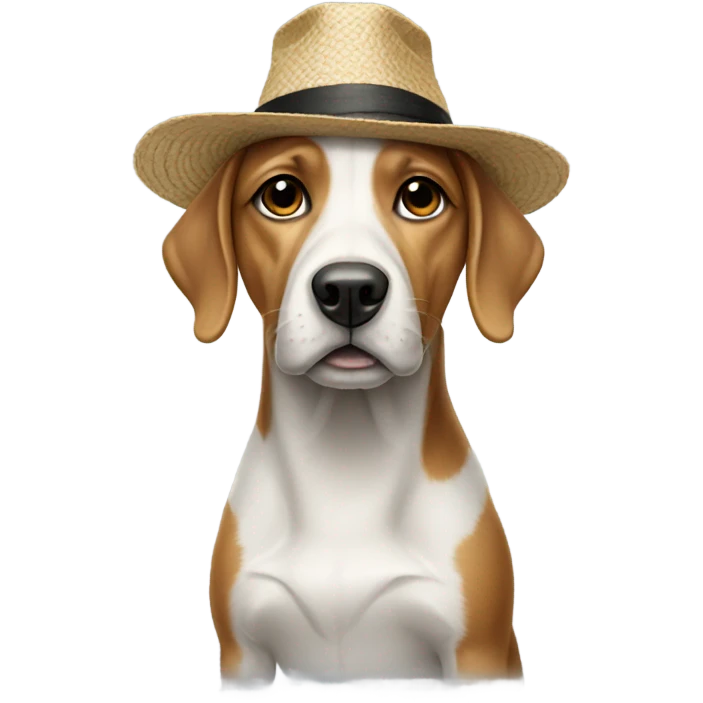 Dog with a hat emoji