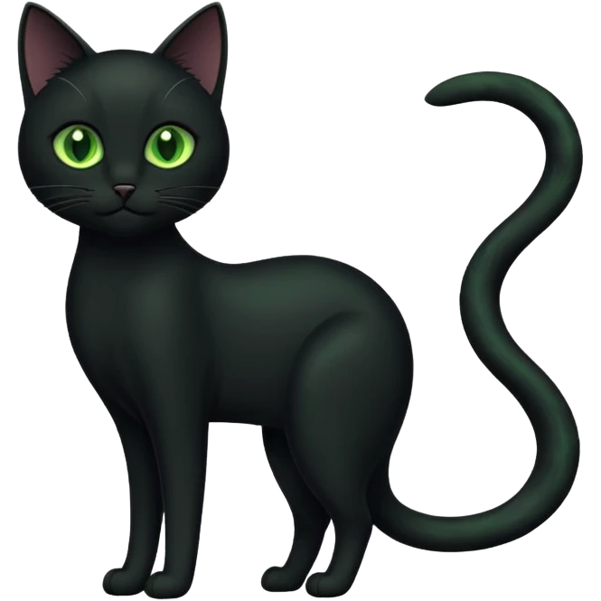 black cat with green eyes  emoji