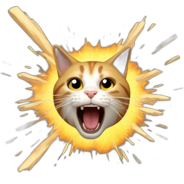 Cat explosion emoji