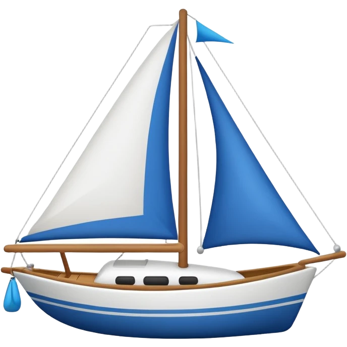 sailboat simplified classic emoji style less detail emoji