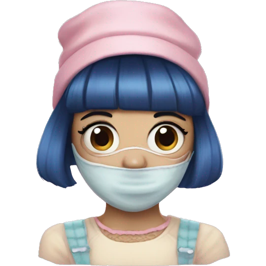 Melanie Martinez with a portals mask emoji