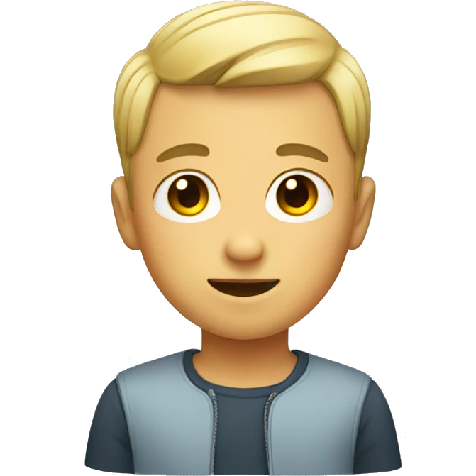 boy with little hair  emoji
