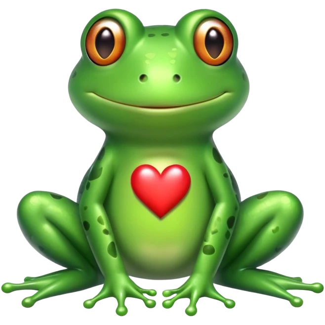 Frog with hearts  emoji