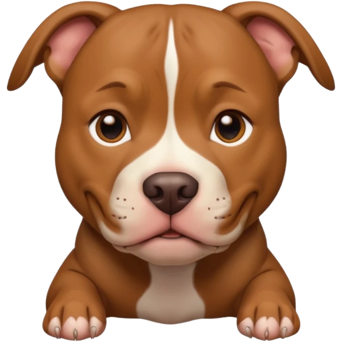 Un pitbull de carita tierna  emoji