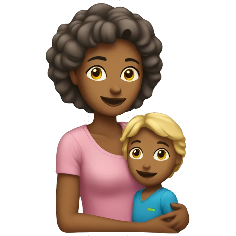 a mother who takes her child in a car emoji