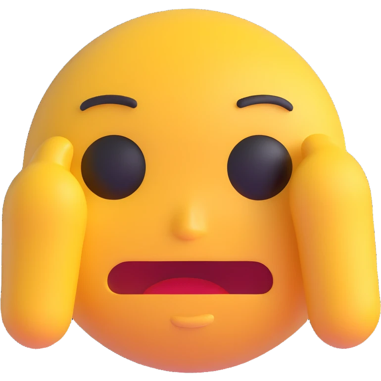 3D emoji of a sad face with a trembling mouth emoji
