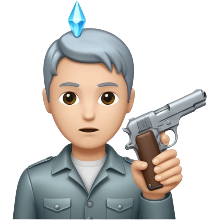 Pistol on head emoji