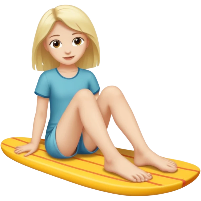 Fille montrant ses pieds emoji