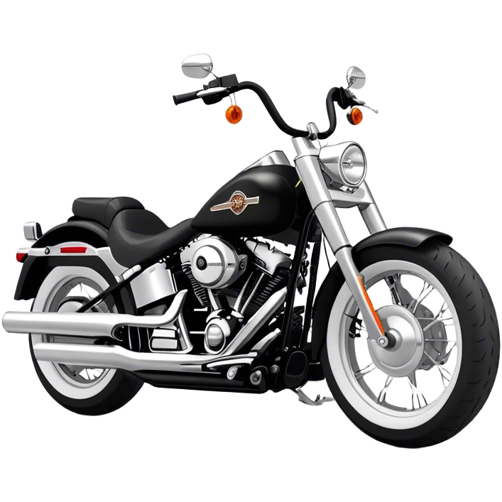 Harley-Davidson Cruiser - Harley-Davidson Softail (Model Year: 2021) (Iconic colour: Black) emoji