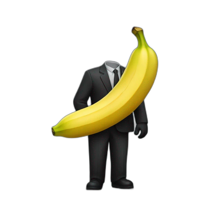 Un noir avec une banane emoji