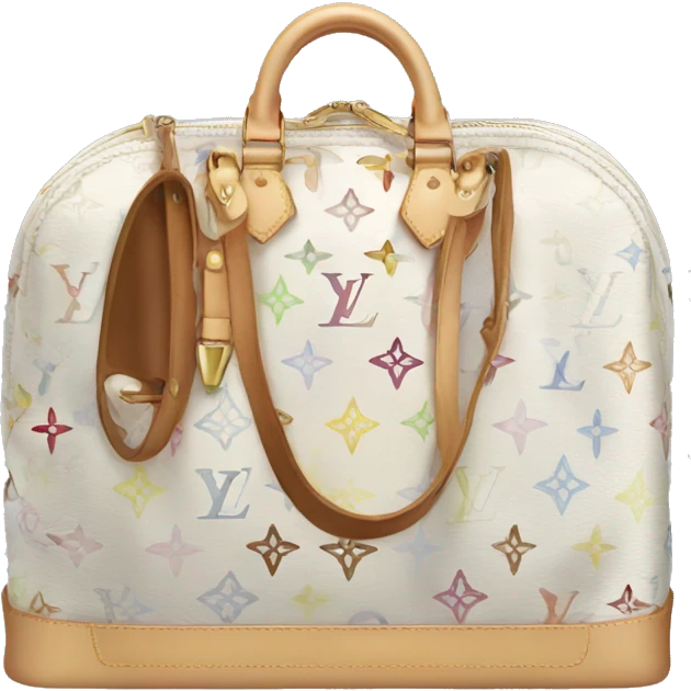 Louis Vuitton bag white emoji
