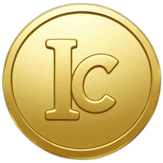 gold coin with "HC" symbol emoji