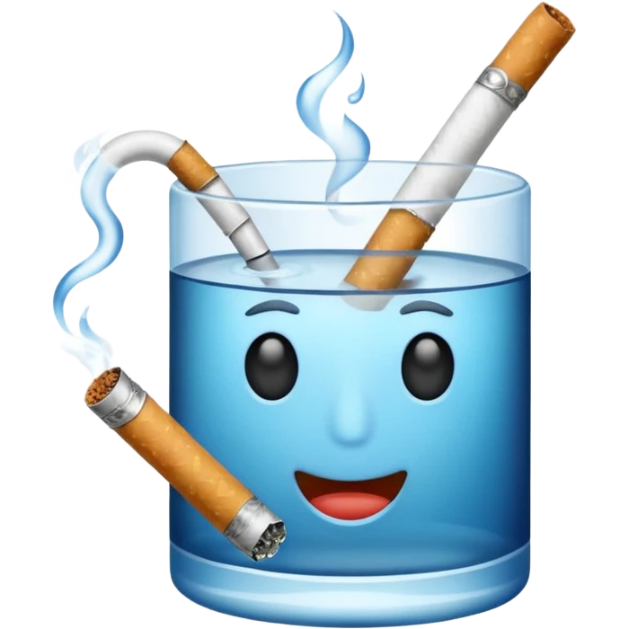 water smoking a cigarette emoji