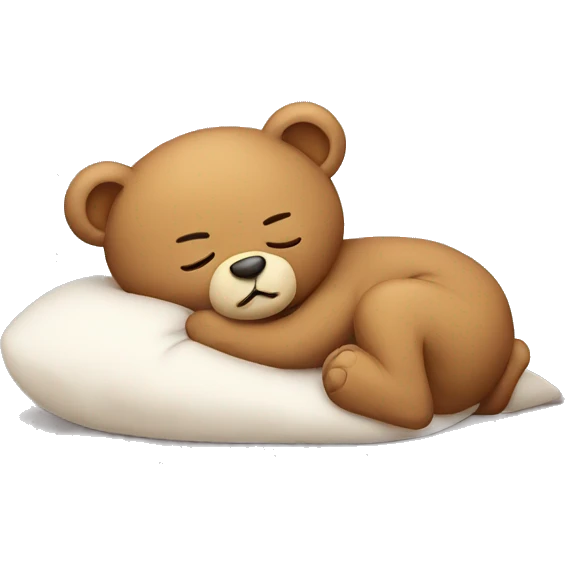 Teddy are sleeping  emoji